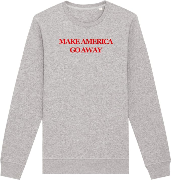 Make America go away (MAGA) - sweater - heather grey | rood - M