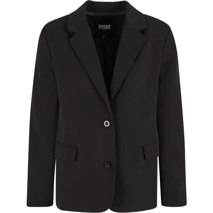 Urban Classics Ladies Long Blazer Blazer zwart M Polyester Dames - Basics