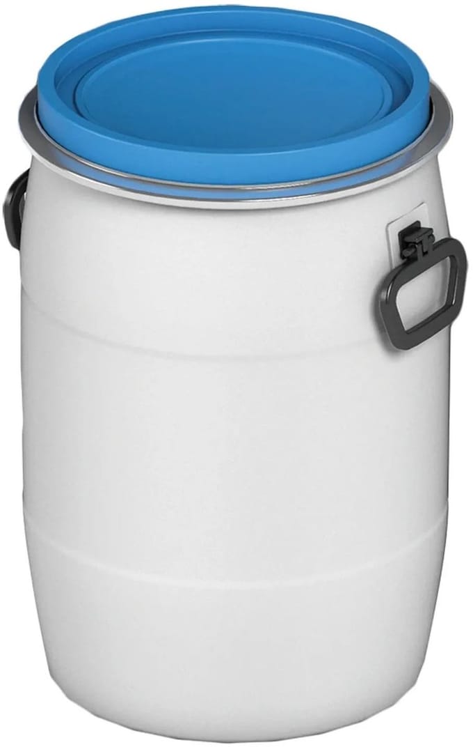 ACO Wijdhalsvat wit 60 Liter met deksel, 7600.00.15