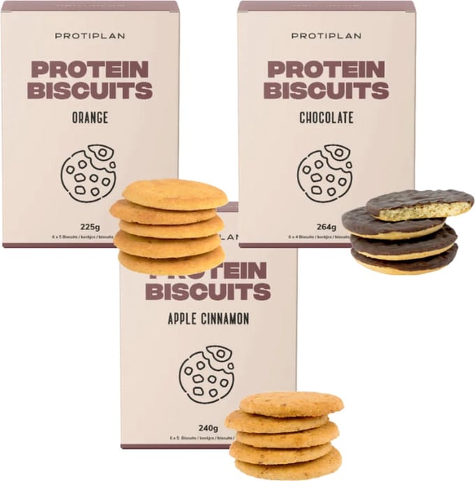 Protiplan - Mix Eiwitrijke Biscuits Voordeelpakket - 3 doosjes - Low carb - Snack