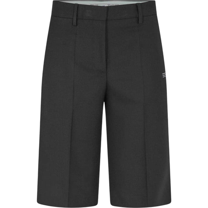Off White Dames/Dames Denim Effen Korte Broek (Zwart, Wit)