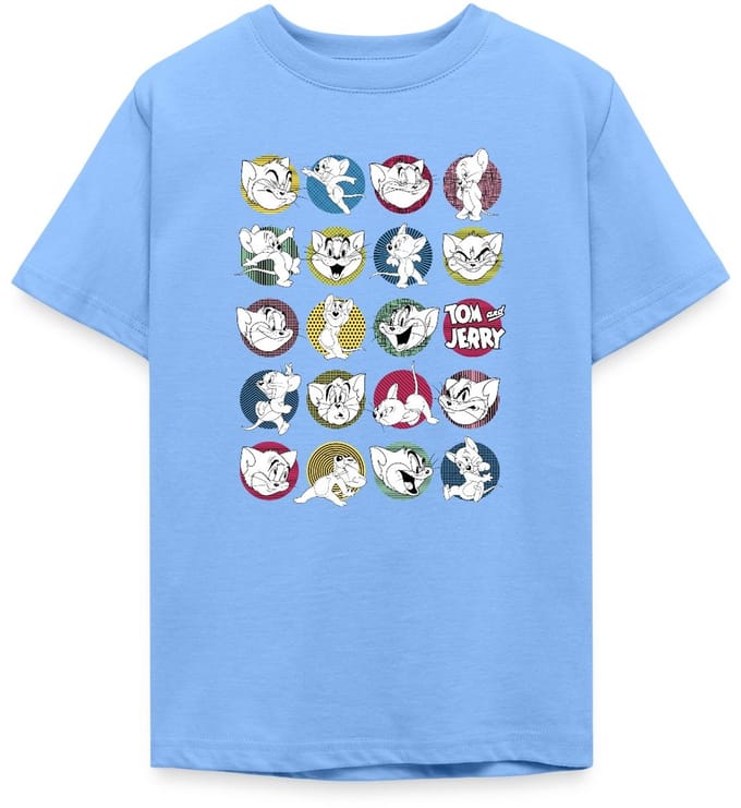 Tom And Jerry Iconische Uitdrukkingen Met Logo T-Shirt Tiener