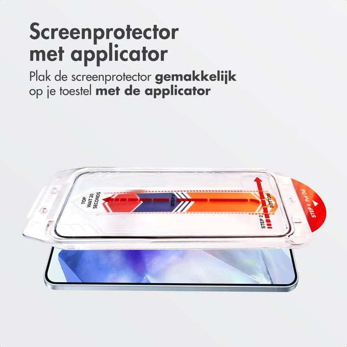 Accezz Screen Protector - Geschikt voor Samsung Galaxy A55 (5G) - Glas Screenprotector met Anti-dust Applicator