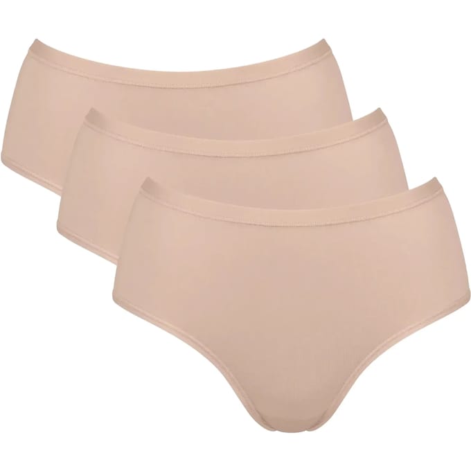 Slip met labelprint, model 'GO DAILY' in een set van 3 stuks