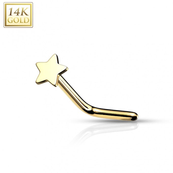 Piercing 14kt. L-Bend ster - LMPiercings