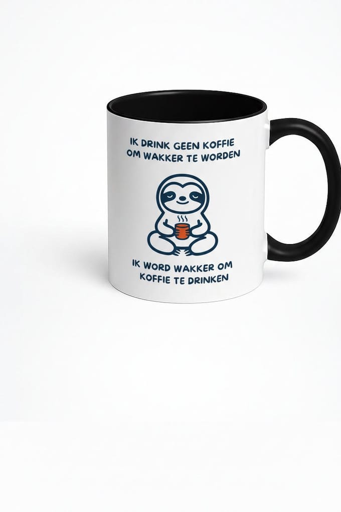 Sloth Koffie Mok - Ik Word Wakker Om Koffie Te Drinken