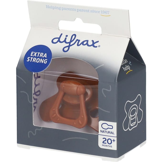 Difrax Fopspeen - Natural - 20+ maanden - Siliconen - Cinnamon - 1 stuk