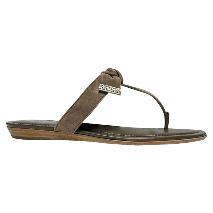 Tod's teenslippers met strikaccent in bruin suède