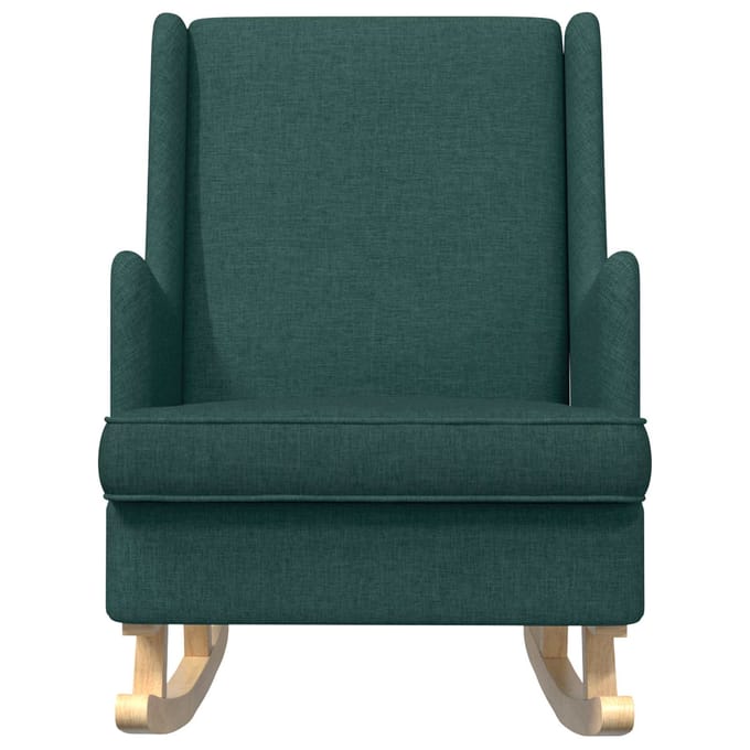 vidaXL - Schommelstoel - Donkergroen - 62 - x - 80 - x - 85 - cm - Stof