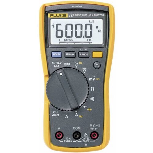 Fluke 117 Multimeter Kalibratie (ISO) Digitaal CAT III 600 V Weergave (counts): 6000