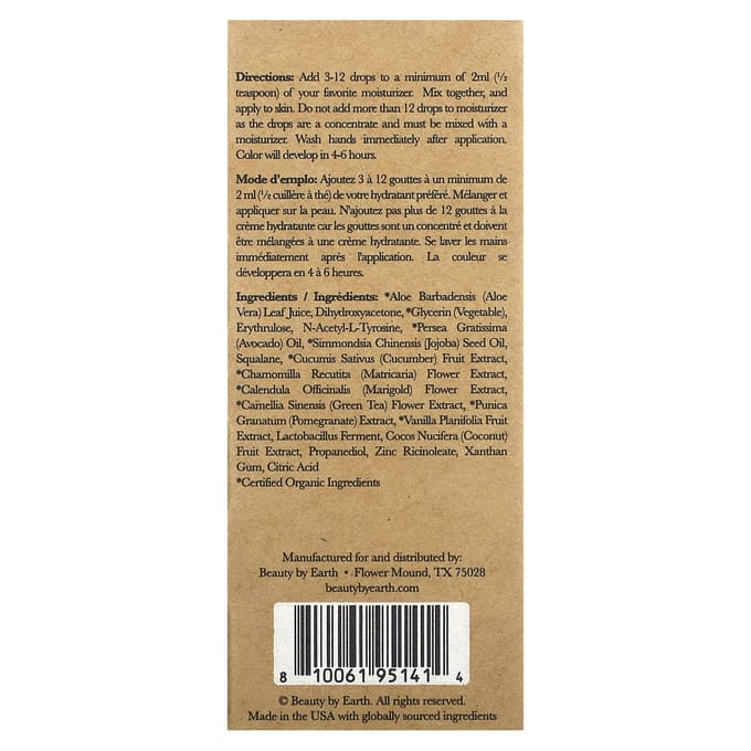 Zelfbruiner Bruiningsdruppels, Donker, 30ml(1 fl oz) black