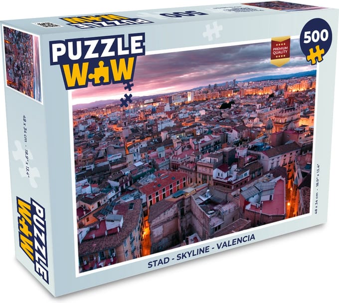 Puzzel Stad - Skyline - Valencia - Legpuzzel - Puzzel 500 stukjes