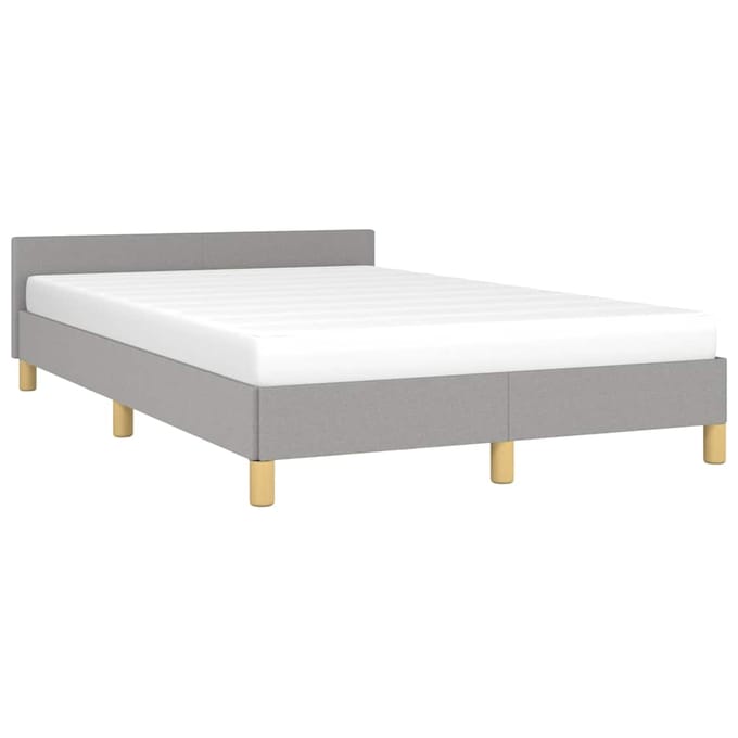vidaXL - Bedframe - zonder - matras - 120x200 - cm - stof - lichtgrijs