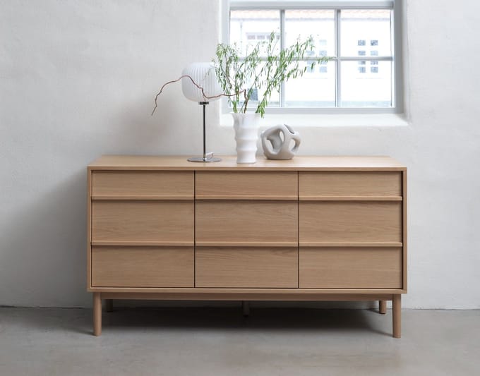 Dressoir Ponza Naturel Eiken - 140,2x43x75cm - 2 Planken