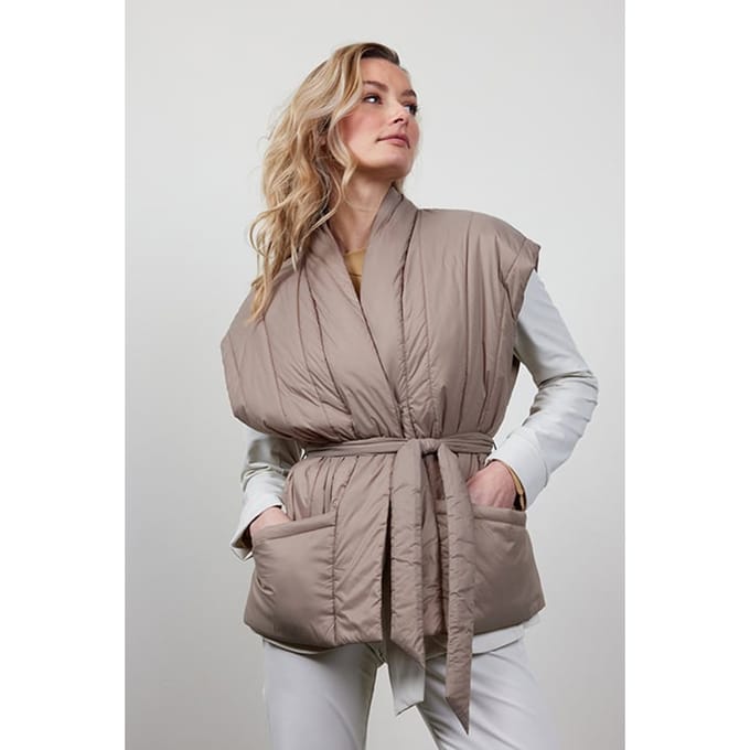 DIDI Sleeveless Kimono Romy Beige / Brown Taglia: 46-48 | Gilet Outlet | Donna | Marrone