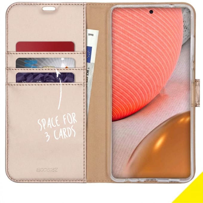 Accezz Wallet Softcase Bookcase voor de Samsung Galaxy A72 - Goud
