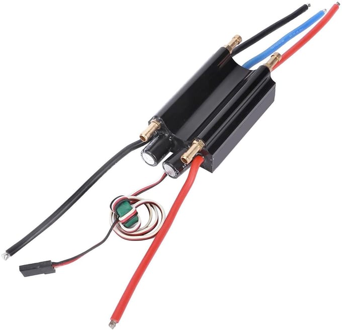 RC Boot ESC - Snelheidsregelaar - Modelverbetering - Waterdicht Ontwerp - 60A - Zwart