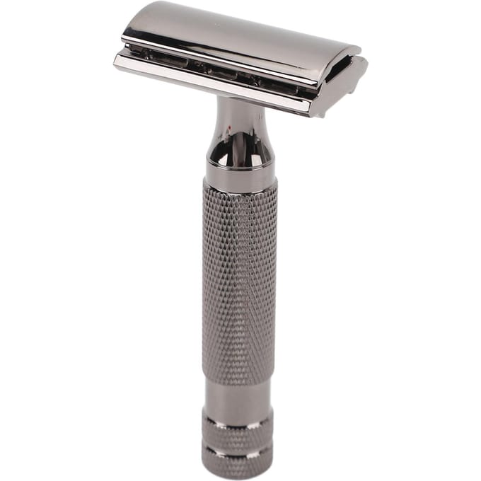 Dubbelsnijdend Veiligheidstrimmer Comfortabele Grip Handmatige Veiligheidsbaardtrimmer Professioneel Roestvrij gray