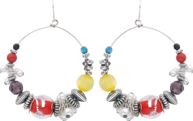 Behave - Oorringen - Kleurrijke boho oorbellen dames - Zomertrend - 6.5 cm