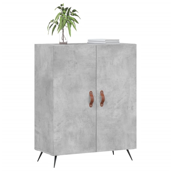 vidaXL - Dressoir - 69,5x34x90 - cm - bewerkt - hout - betongrijs