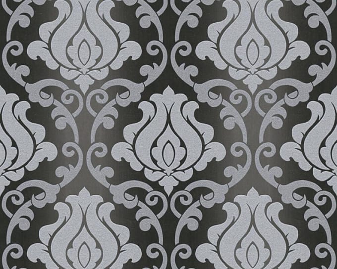 BAROK ORNAMENTEN BEHANG - Grijs Metallic Zwart - AS Creation Adelaide