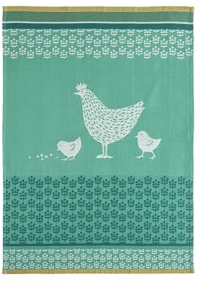 Theedoek van jacquard, katoen, 50 x 75 cm - Dierenmotief