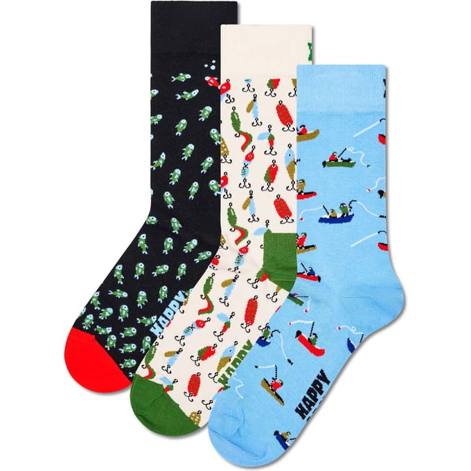 Happy Socks - 3-Pack Hook, Line, Sinker Socks Gift Set - Dames - Sokken