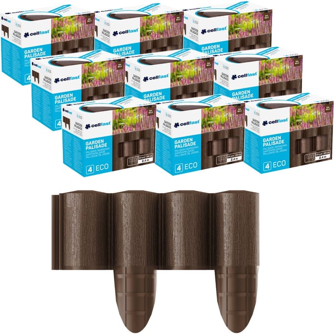 Cellfast Tuin palisade bruin- set van 9 verpakking (17/30cm h/b)