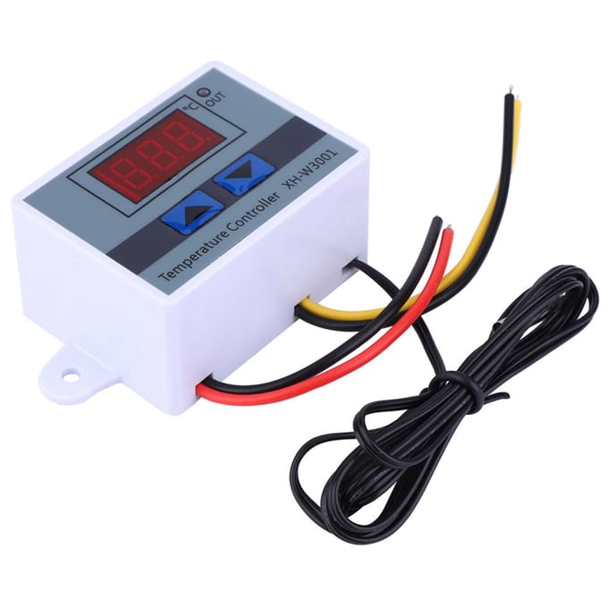 DC 12V 120W Digitale Temperatuurregelaar Thermostaatschakelaar met Waterdichte Sensor Sonde gray