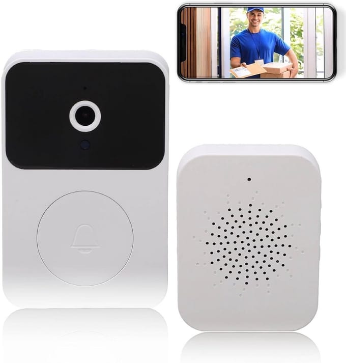 Draadloze Deurbelcamera - Videodeurbel Camera - Veiligheid Thuis - Ingebouwde Batterij - 130 gram - Zwart