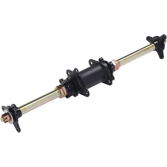 650mm Go-kart Achteras Live Assortiment Kit met Tandwiel Remschijf Montage Zitting Naaf Flens voor Quad Drift Trike black