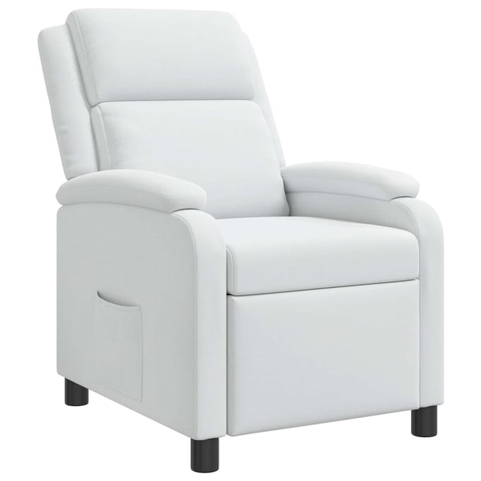 vidaXL - Recliner - Wit - Stof