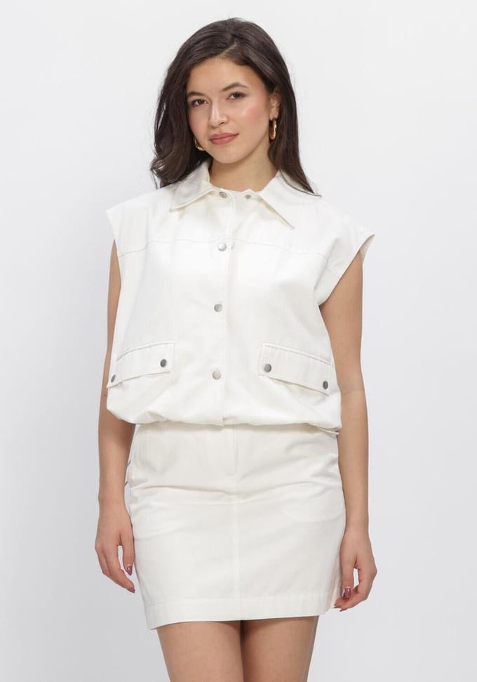 MSCH Copenhagen Mschjosilyn Vest Blazers Dames - Wit - Maat L/XL