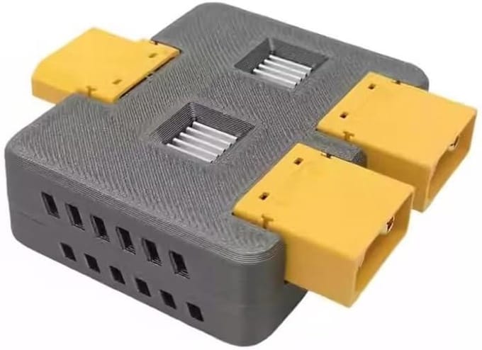 Batterij Module - Parallel Adapter - Energie Uitbreiding - Automatische Schakeling - 8 x 6 x 2 cm - Zwart