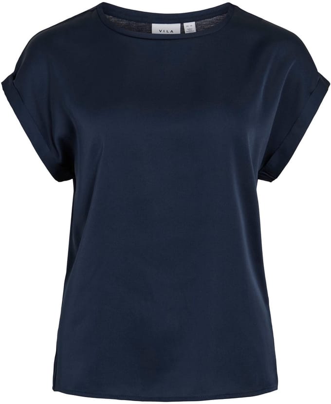 VILA - VIELLETTE S/S SATIN TOP - NOOS Dames T-shirt