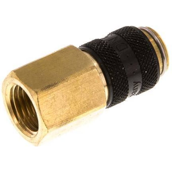 Messing DN 5 Zwart Luchtkoppeling Snelkoppeling G 1/4 inch Binnendraad - CLS5-F-B-BLA-014