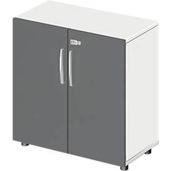 Schäfer Shop Select LOGIN kast, 2 dossierhoogtes, B 800 x D 420 x H 788 mm, wit/grafiet