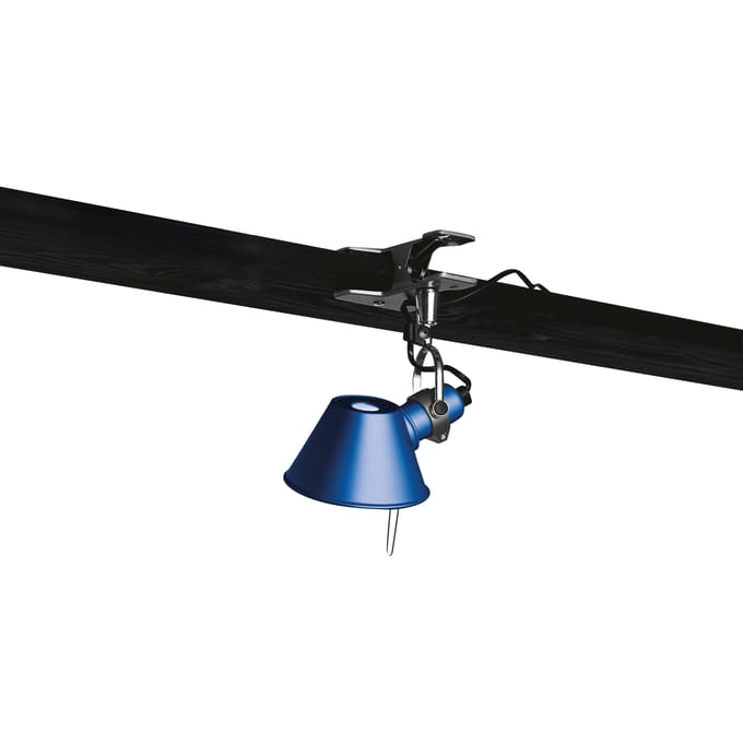 Artemide Tolomeo Micro Pinza Wandlamp Klem Blauw