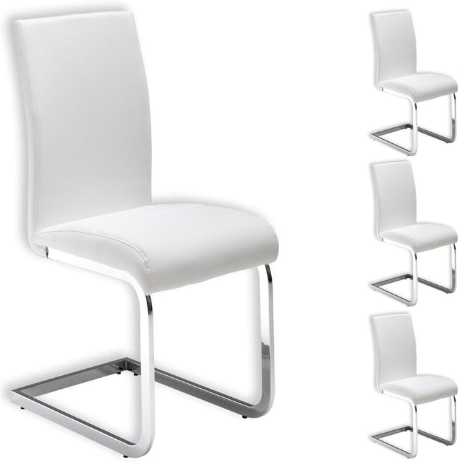 Schommelstoelen LETICIA, set van 4 - Wit