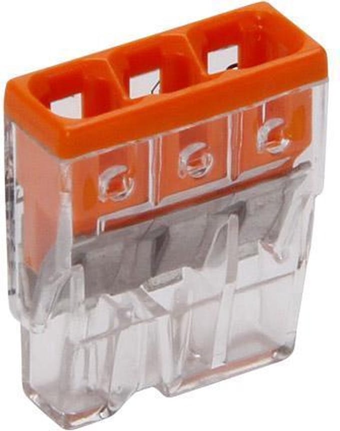 Wago Lasklem 3-voudig 0,5 - 2,5 Mm² Oranje 10 Stuks