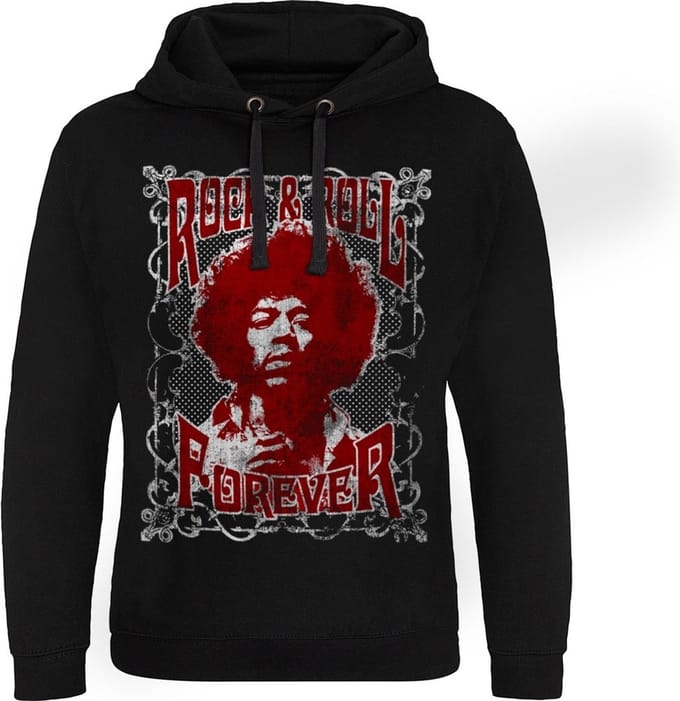 Jimi Hendrix Rock 'n Roll Forever Epic Hoodie Black-L