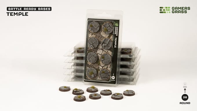 Temple Bases Pre-Painted (8x 28mm Round)