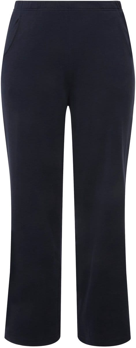 Ulla Popken - Dames - Joggingbroek rechte pijpen elastische band - Marine - Maat 46+