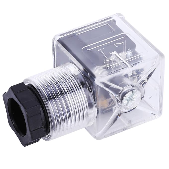 5 stuks Hydraulische Solenoïde Spoel Klepstekker met Lamp Transparant Universeel AC 220V