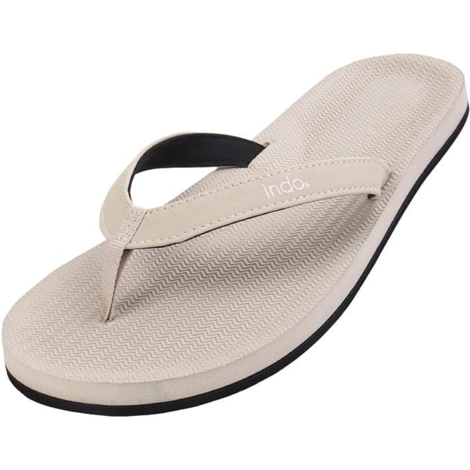 Indosole Slippers Zeetzout Essential Flip Flops - Sea Salt (M9) white