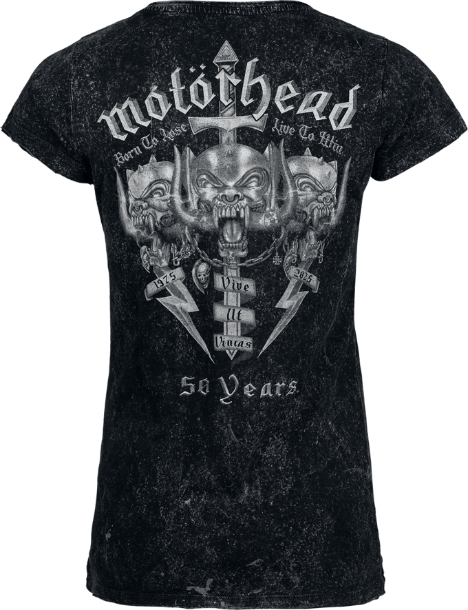 Motörhead T-shirt - Core 50th - S tot XXL - voor Vrouwen - grijs