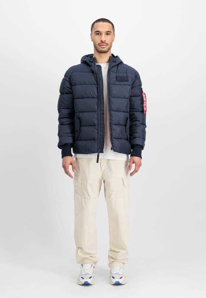 Hooded Puffer Alpha Faux Down Winter Jacket