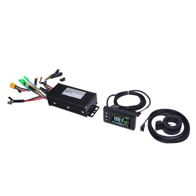 Elektrische Scooter Ombouwkit 26A Controller Waterdicht LCD GD02 Kleurendisplay Meter 130X Duim black