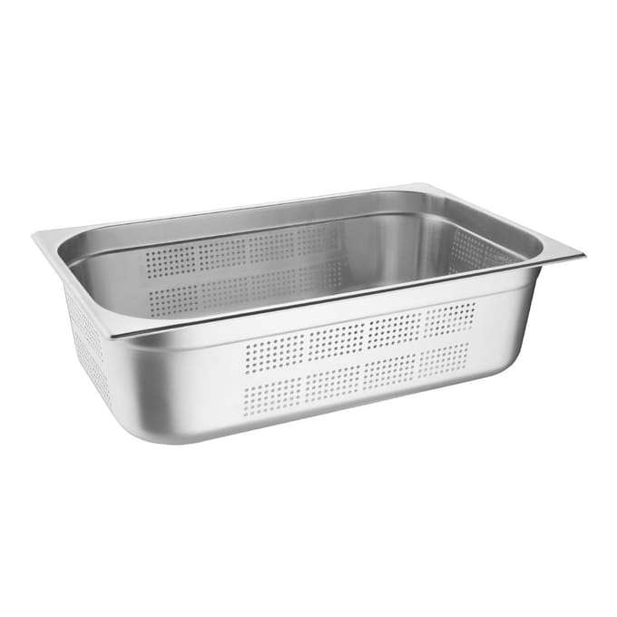 Vogue RVS geperforeerde 1/1 gastronormbak 150mm