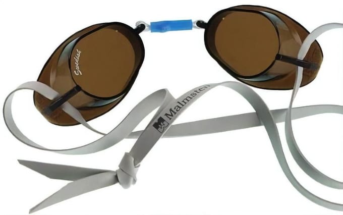 Malmsten zwembril classic - anti-fog - bruin/smoke